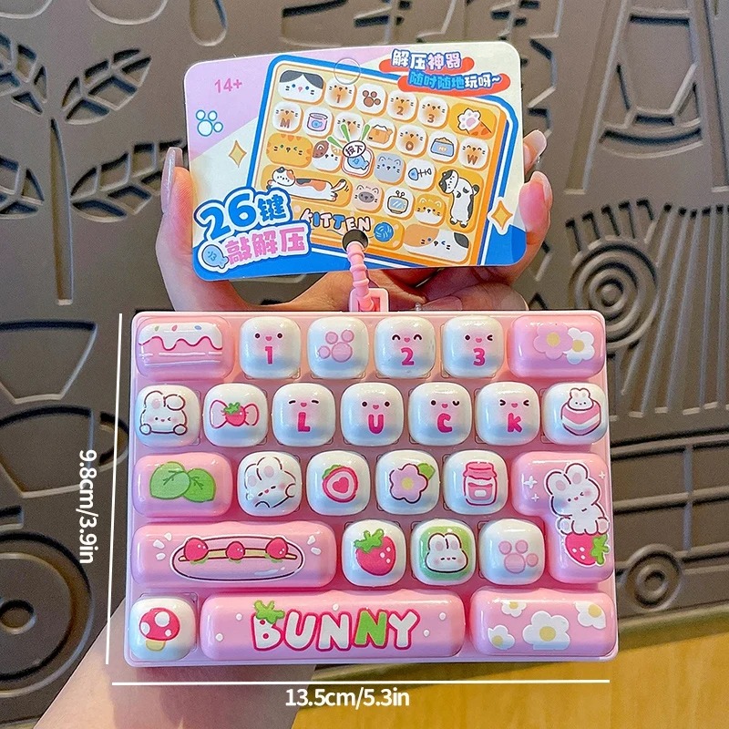 Packaging - 26-Grid Anti-Stress Keyboard Keycap Clicker dengan