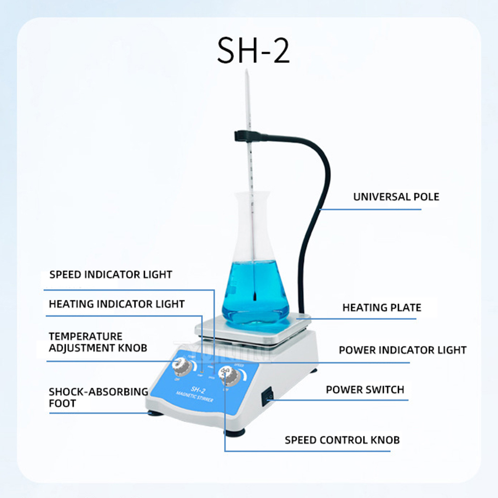 Lab Magnetic Stirrer Hot Plate - Pengaduk Magnetik SH-2 dengan Pemanas –
