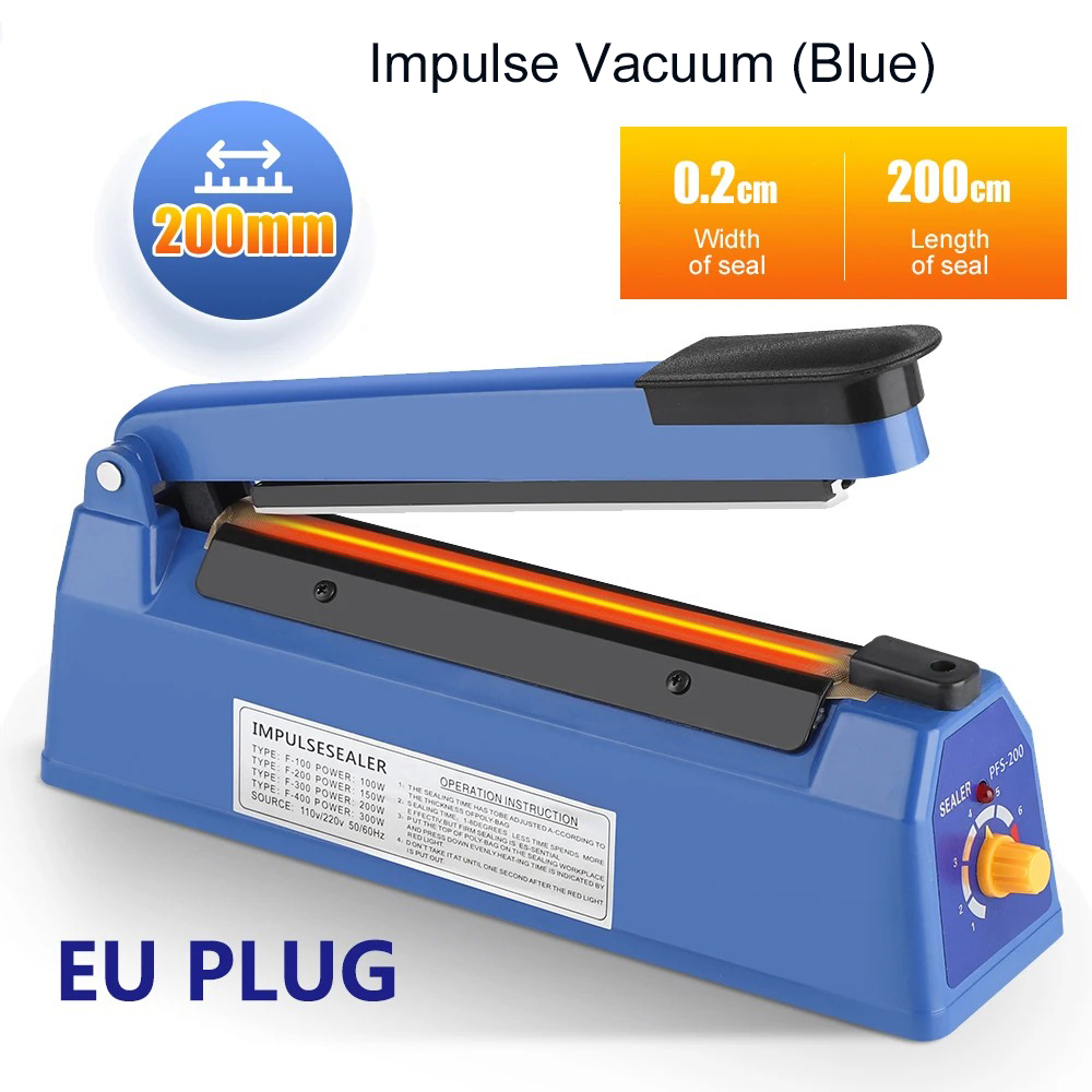 Plastic Bag Impulse Heat Sealer - Mesin Penyegel Impuls Manual untuk Dapur,