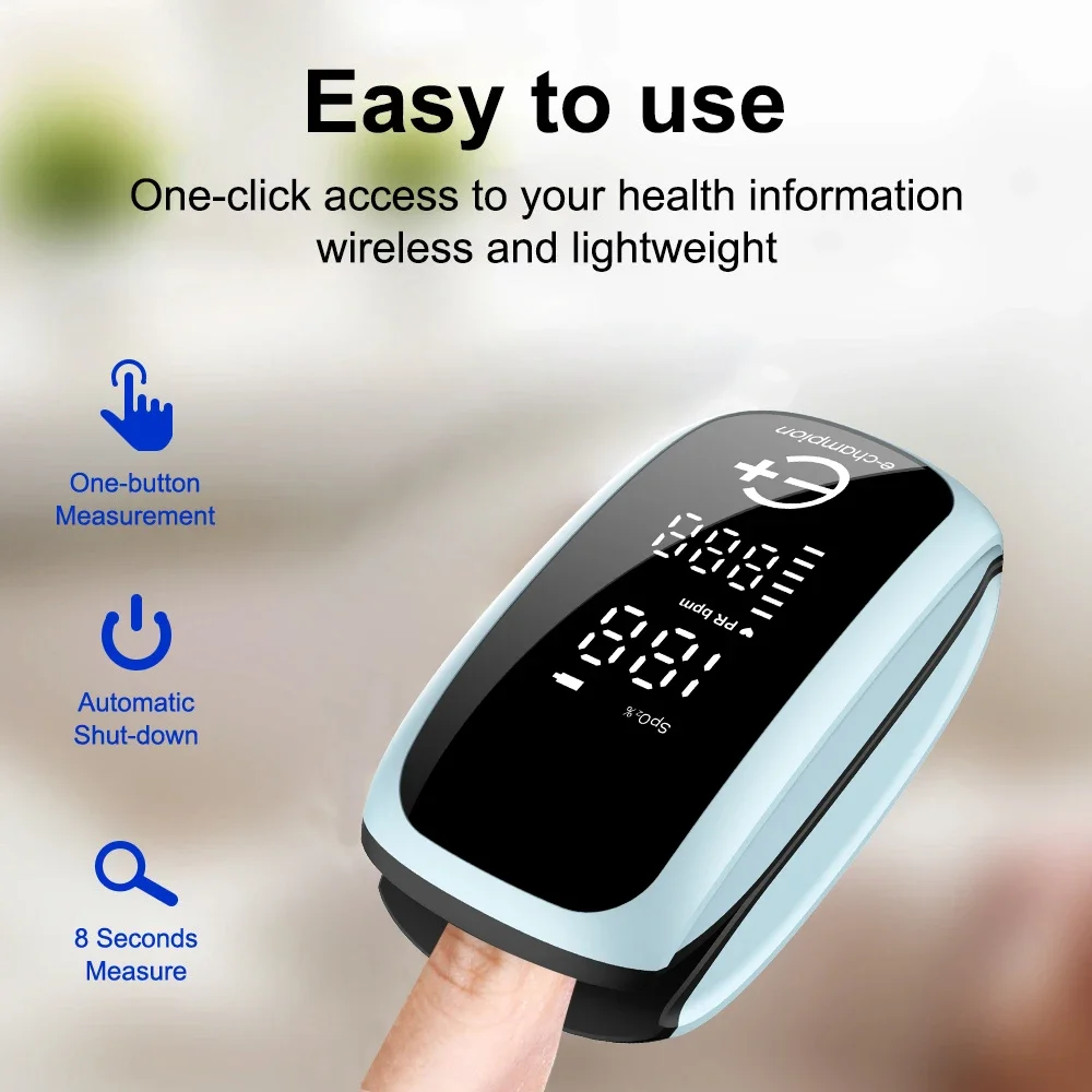 Pulse Oximeter Fingertip Rechargeable - Monitor Saturasi Oksigen Darah Tampilan LED