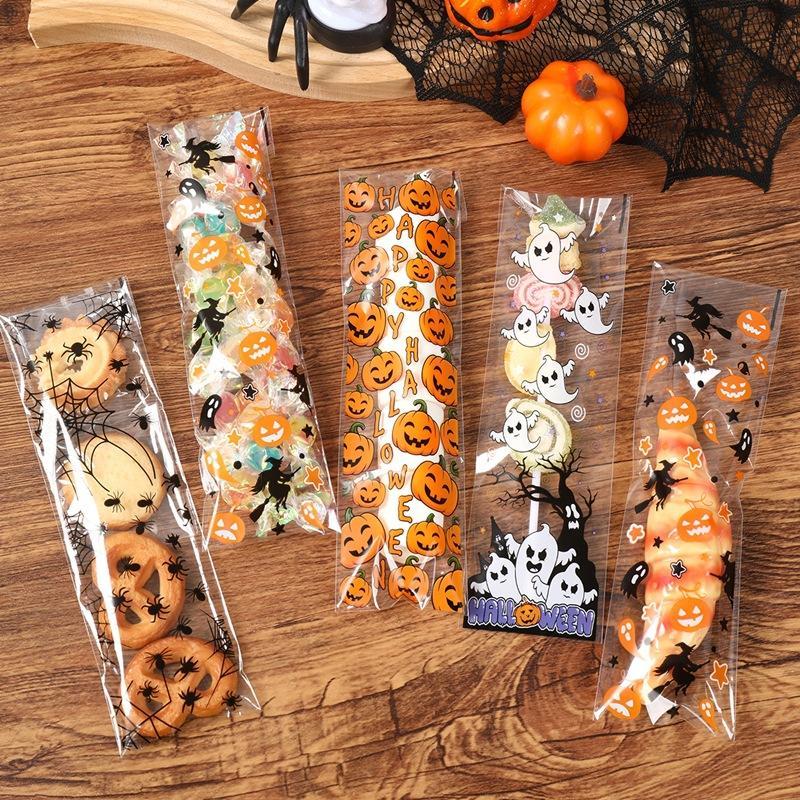 Packaging - 50/100Pcs Tas Halloween Perekat Sendiri dengan