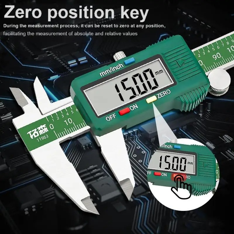 Digital Caliper 150Mm Stainless Steel - Kaliper Digital Presisi Tinggi Ukuran Kecil
