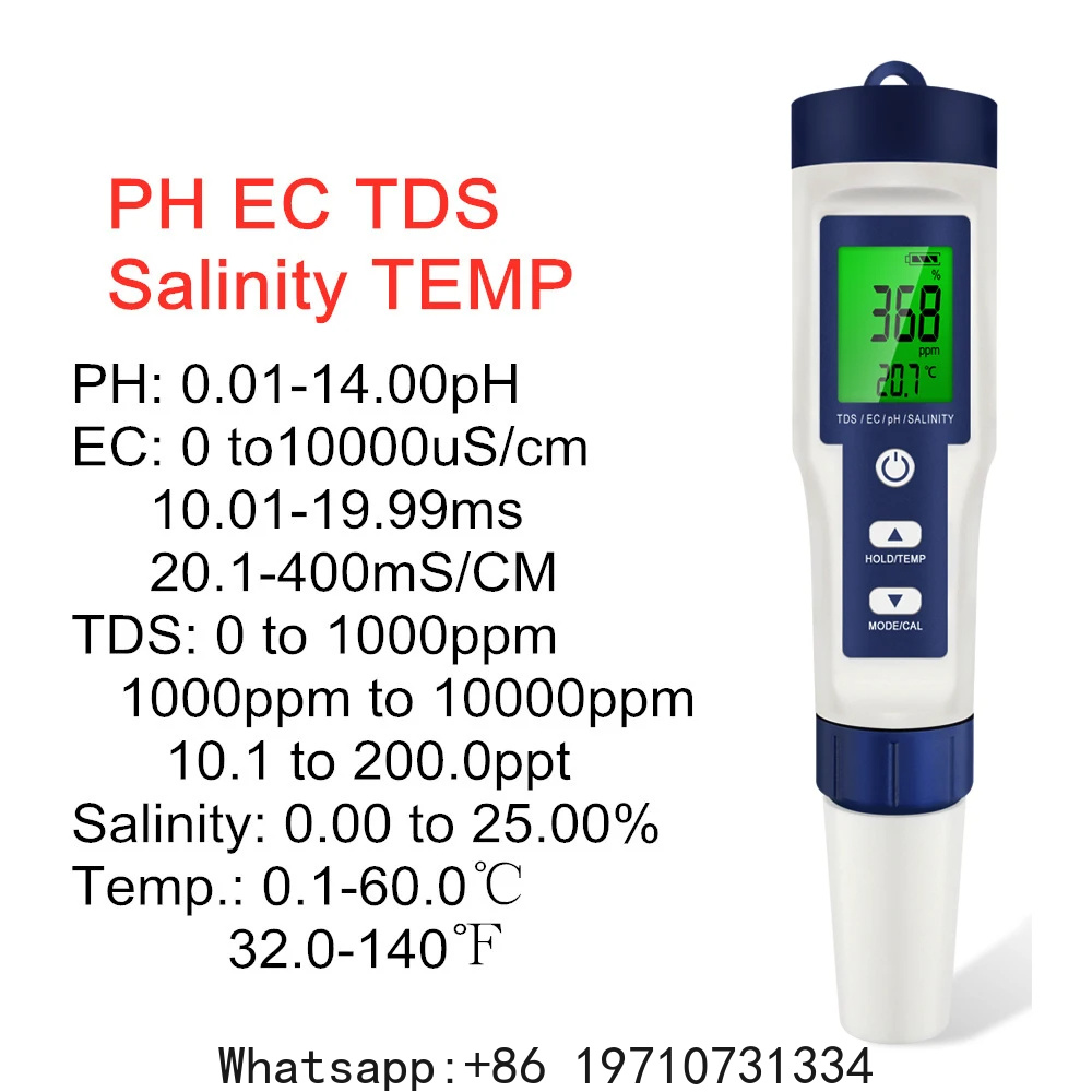 5 Dalam 1 Alat Ukur PH Digital - Ph Meter Digital Water Tester ulasan dan harga