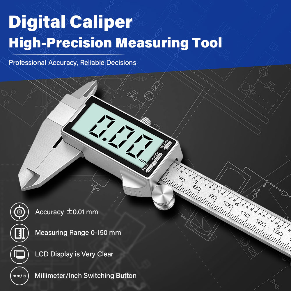 Alat Ukur Digital Vernier Cali - Digital Caliper 150Mm Stainless Steel ulasan dan harga