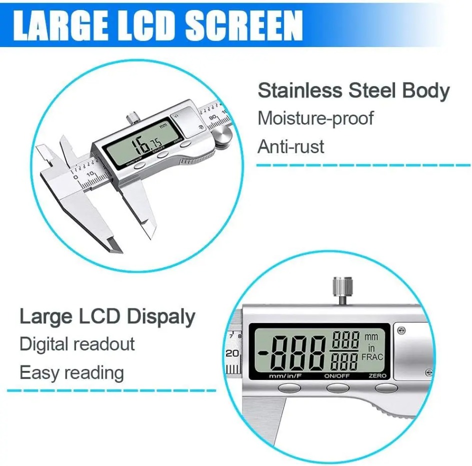 Alat Presisi Kaliper Vernier E - Digital Caliper 150Mm Stainless Steel ulasan dan harga
