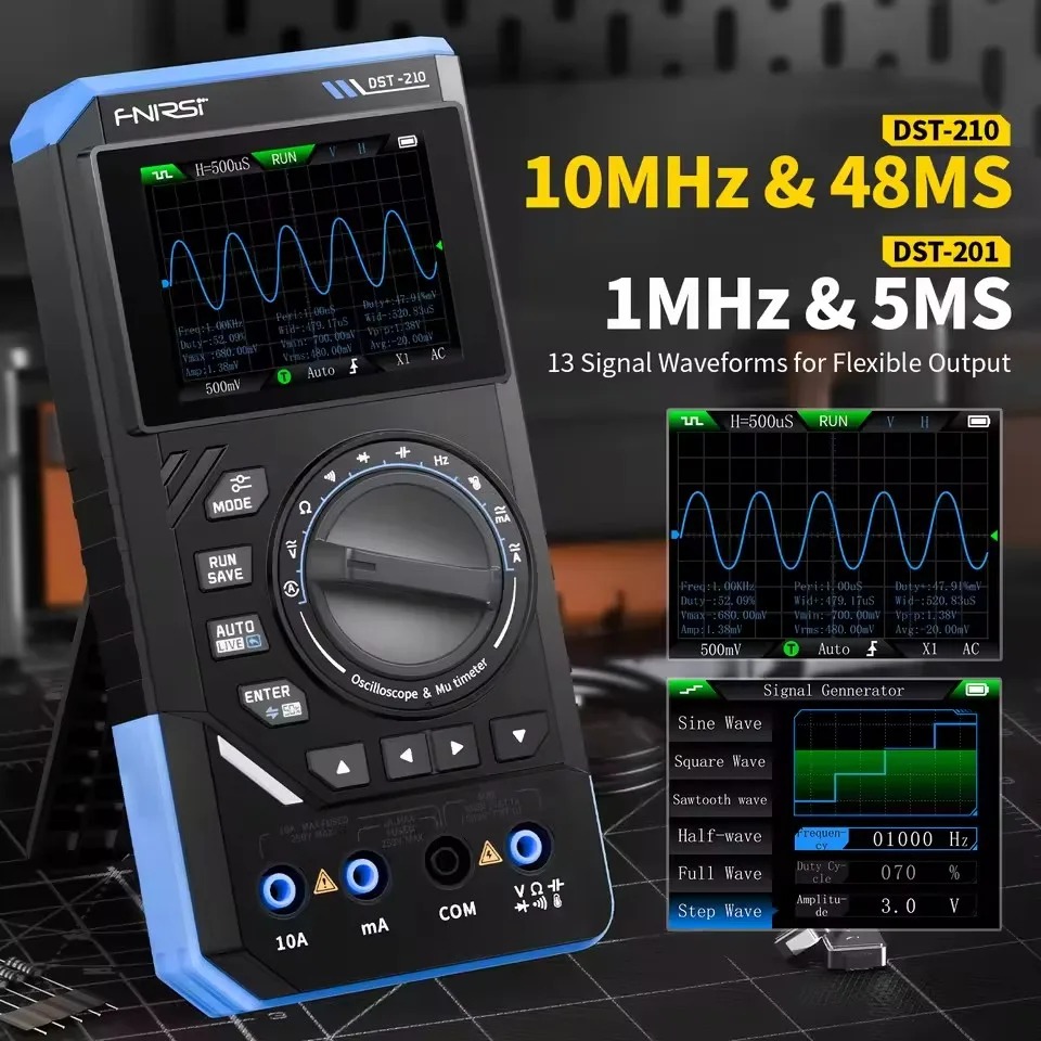 DST210 Multimeter Digital 3-in - Fnirsi Digital Oscilloscope Handheld ulasan dan harga