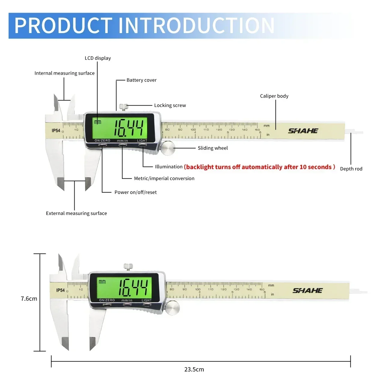 SHAHE kaliper Digital, alat pe - Digital Caliper 150Mm Stainless Steel ulasan dan harga
